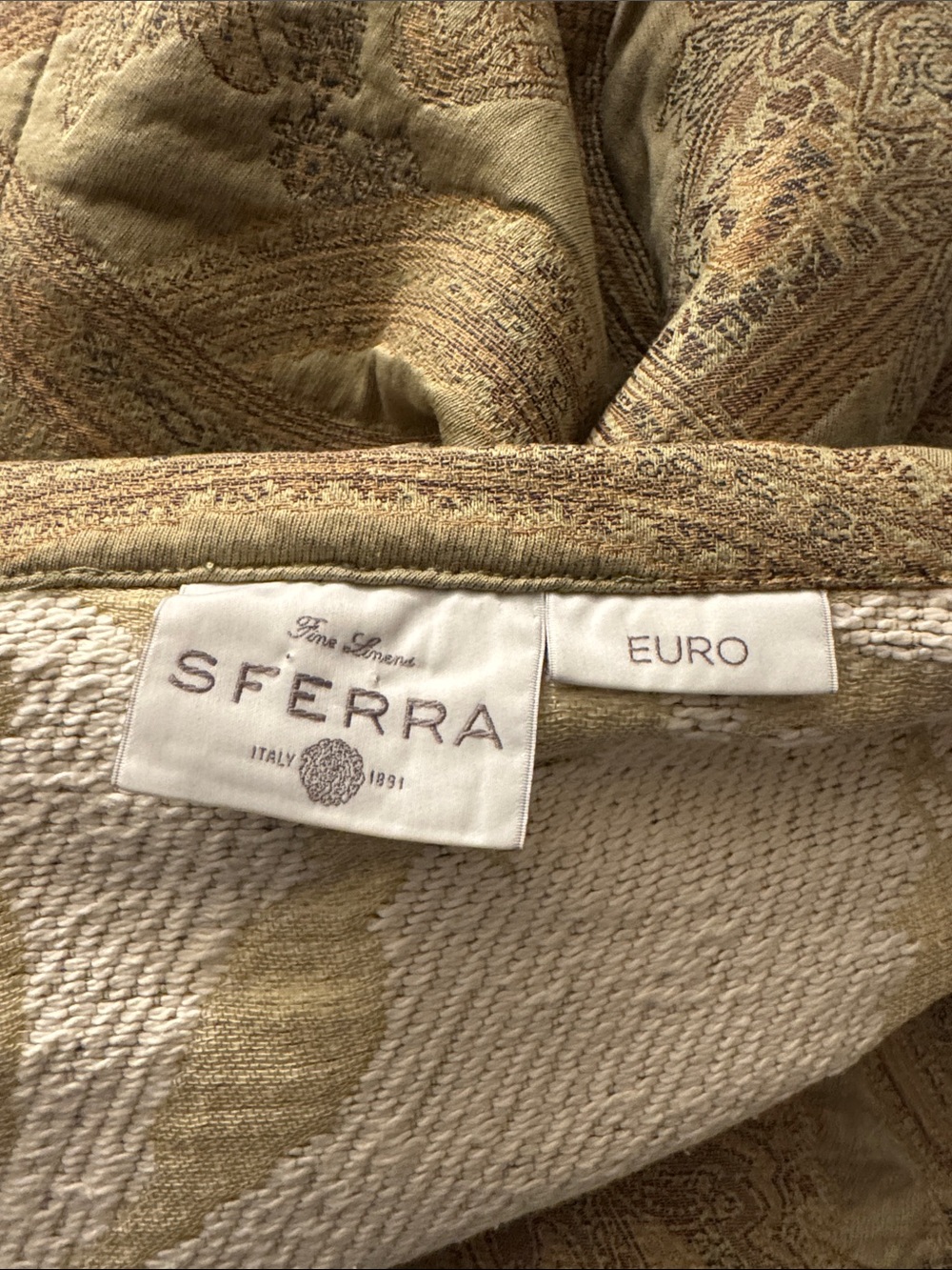3 Sferra Euro Jacquard pillow shams